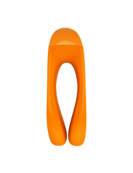 SATISFYER - CANDY CANE PIRŠTŲ VIBRATORIUS GERAS ORANŽINIS