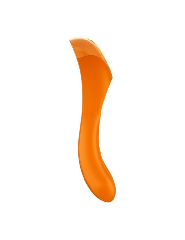 SATISFYER - CANDY CANE PIRŠTŲ VIBRATORIUS GERAS ORANŽINIS