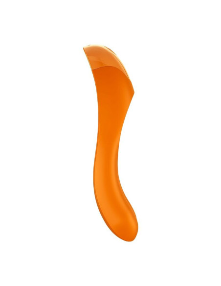 SATISFYER - CANDY CANE PIRŠTŲ VIBRATORIUS GERAS ORANŽINIS