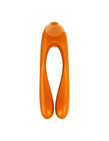 SATISFYER - CANDY CANE PIRŠTŲ VIBRATORIUS GERAS ORANŽINIS