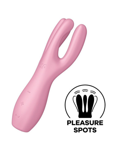 SATISFYER - TRIJŲ VIBRATORIUS ROŽINIS
