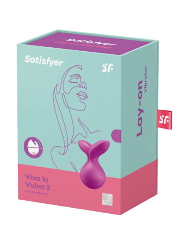 SATISFYER - VIVA LA VULVA 3 LAY-ON VIBRATOR VIOLET