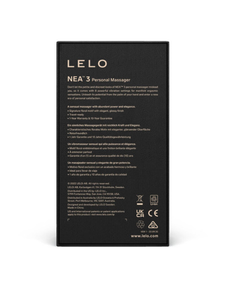 LELO - NEA 3 ASMENINIS MASAŽUOKLIS, JUODAS