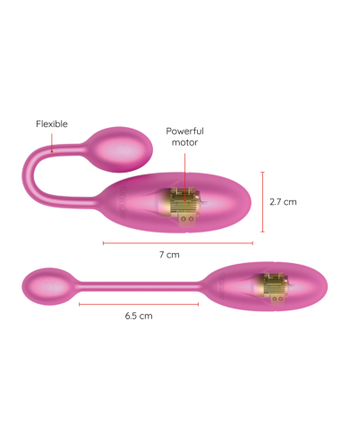 ONINDER - DENVER VIBRUOJAMAS KIAUŠINIS ROŽINIS 7 X 2,7 CM NEMOKAMA PROGRAMĖLĖ