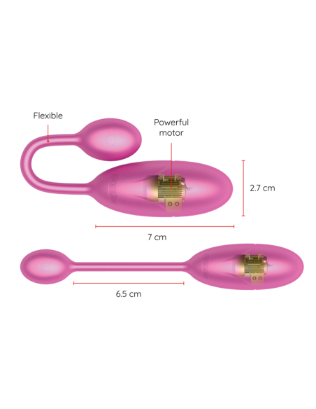 ONINDER - DENVER VIBRUOJAMAS KIAUŠINIS ROŽINIS 7 X 2,7 CM NEMOKAMA PROGRAMĖLĖ