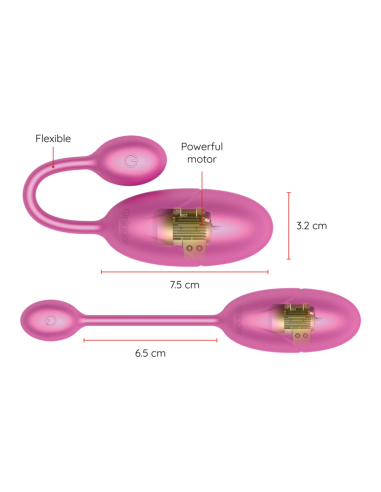 ONINDER - TOKIJO VIBRUOJAMAS KIAUŠINIS ROŽINIS 7,5 X 3,2 CM NEMOKAMA PROGRAMĖLĖ