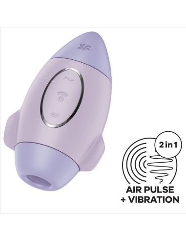 SATISFYER - MISSION CONTROL LILAC MAŽAS DVIGUBO IMPULSO VIBRATORIUS