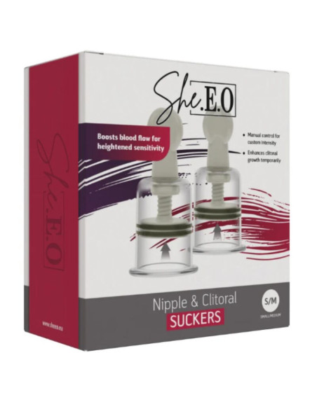SHE.E.O - SUCTION CUP FOR NIPPLE AND CLITORIS S-M