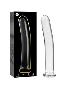 NEBULA SERIES BY IBIZA - MODEL 9 DILDO BOROSILICATE GLASS CLEAR 15.5 CM -O- 2.5 CM