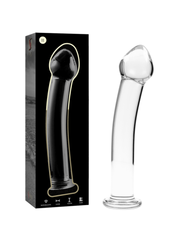 NEBULA SERIES BY IBIZA - MODEL 11 DILDO BOROSILICATE GLASS CLEAR 16 CM -O- 3 CM