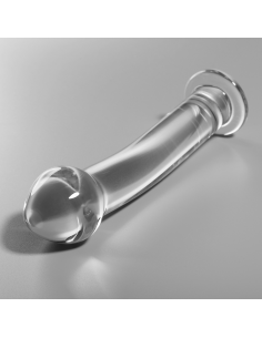NEBULA SERIES BY IBIZA - MODEL 11 DILDO BOROSILICATE GLASS CLEAR 16 CM -O- 3 CM 2