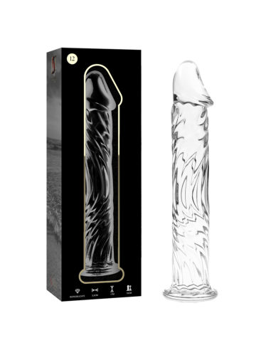 NEBULA SERIES BY IBIZA – 12 modelio dildo, borosilikatinis stiklas, skaidrus, 17 cm, storis – 3,5 cm