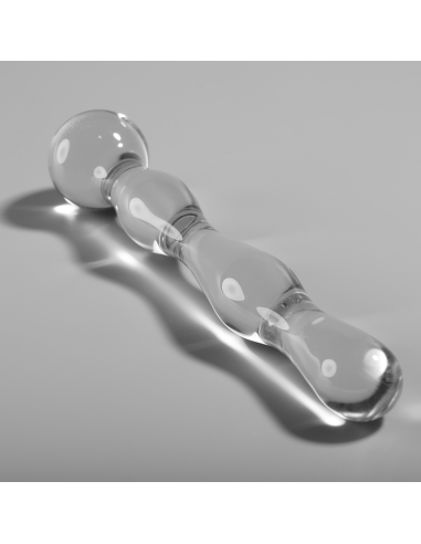 NEBULA SERIES BY IBIZA - MODEL 13 DILDO BOROSILICATE GLASS CLEAR 18 CM -O- 3.5 CM