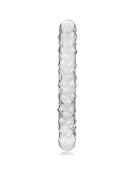 NEBULA SERIES BY IBIZA - MODEL 15 DILDO BOROSILICATE GLASS CLEAR 18.5 CM -O- 3 CM