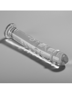 NEBULA SERIES BY IBIZA - MODEL 16 DILDO BOROSILICATE GLASS CLEAR 18.5 CM -O- 3 CM 2