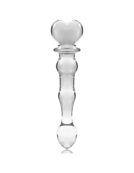 NEBULA SERIES BY IBIZA - MODEL 21 DILDO BOROSILICATE GLASS CLEAR 20.5 CM -O- 3.5 CM