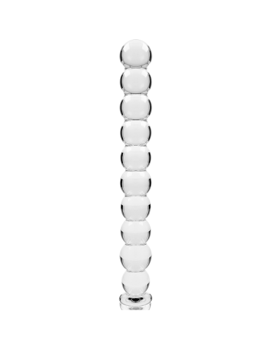 NEBULA SERIES BY IBIZA - MODEL 22 DILDO BOROSILICATE GLASS CLEAR 21.5 CM -O- 2.5 CM