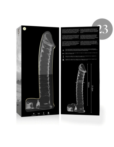 NEBULA SERIES BY IBIZA – 23 modelio dildo, borosilikatinis stiklas, skaidrus, 21,5 cm, 0–4 cm
