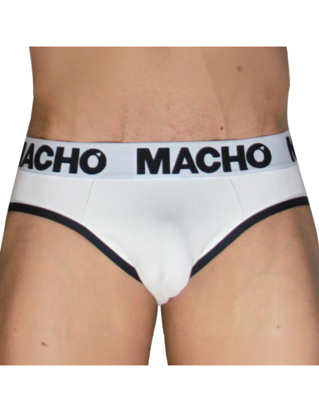 MACHO - MCH006 CLASSIC SLIP WHITE BLACK S