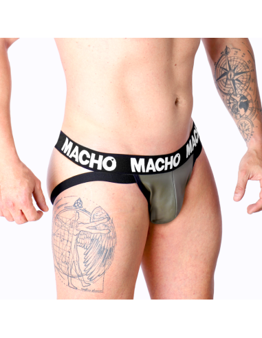 MACHO - MX27GR JOCK LEATHER GRAY BEIGE S