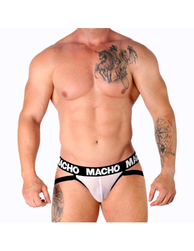 MACHO - MX26X1 JOCK GRID WHITE S