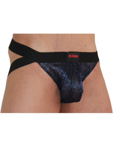 BURN - 006 JOCK SHINY BLUE - BLACK S