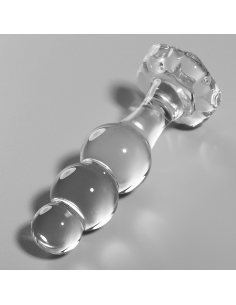 NEBULA SERIES BY IBIZA - MODEL 1 ANAL PLUG BOROSILICATE GLASS CLEAR 10.5 CM -O- 3 CM 2