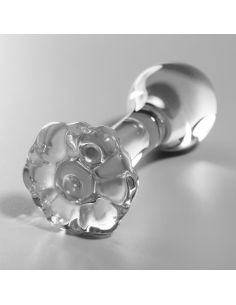 NEBULA SERIES BY IBIZA - MODEL 2 ANAL PLUG BOROSILICATE GLASS CLEAR 11 CM -O- 3.5 CM 2
