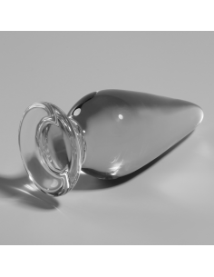 NEBULA SERIES BY IBIZA - MODEL 4 ANAL PLUG BOROSILICATE GLASS CLEAR 11 CM -O- 5 CM 2
