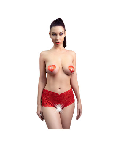 CHILIROSE - CR 4641 PANTIES CROTCHLESS RED S-M