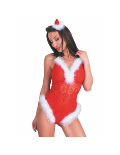 LIVCO CORSETTI FASHION - NAUGHTY SANTA LC 90706 CHRISTMAS BODYSUIT S-M