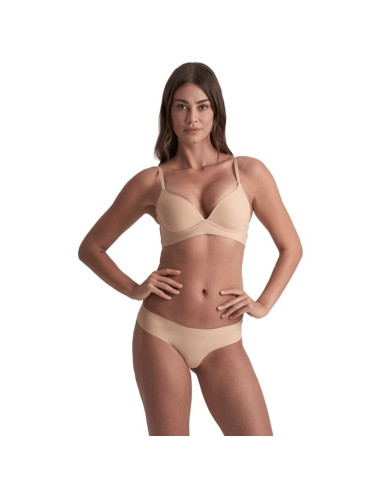 BYE-BRA - INVISIBLE THONG 2 PACK BEIGE and BLACK SIZE S