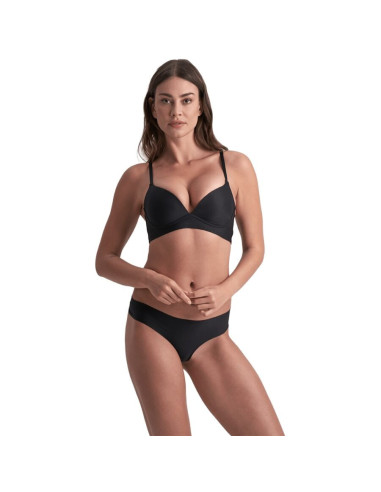 BYE-BRA - INVISIBLE THONG 2 PACK BEIGE and BLACK SIZE S