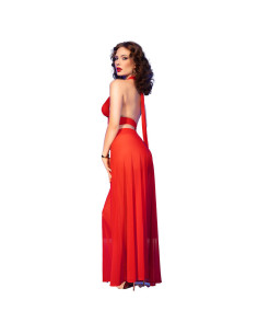 CHILIROSE - CR 4857 RED TOP AND PANTS SET SIZE S