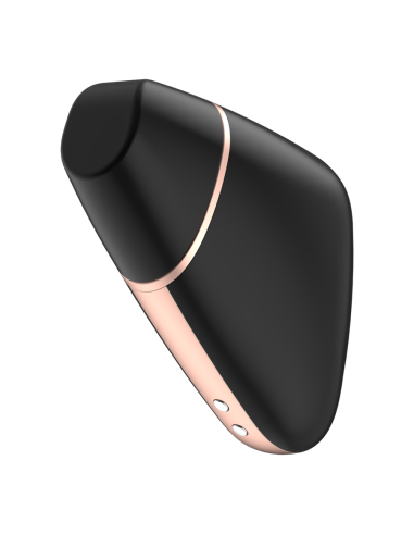 SATISFYER - LOVE TRIANGLE AIR PULSE STIMULATOR and VIBRATOR BLACK