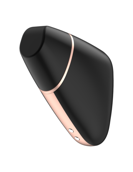 SATISFYER - LOVE TRIANGLE AIR PULSE STIMULATOR and VIBRATOR BLACK