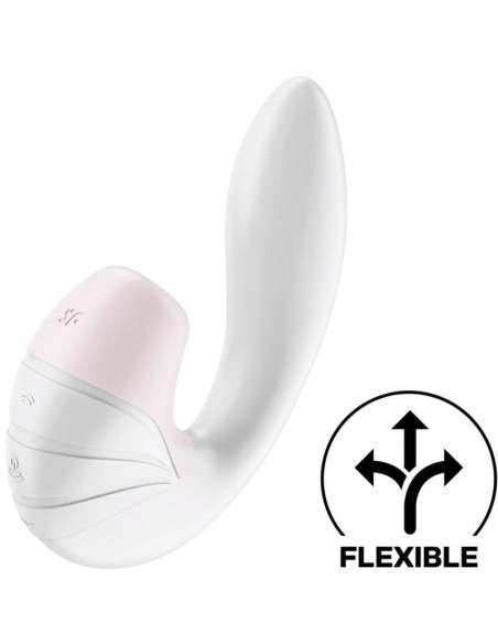 SATISFYER - SUPERNOVA AIR PULSE STIMULATOR and VIBRATION WHITE