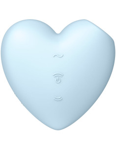 SATISFYER - MĖLYNAS MIELAS ŠIRDELĖS ORO PULSŲ STIMULIATORIUS IR VIBRATORIUS STIMULIATORIUS 2