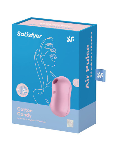 SATISFYER - Cukraus vatos oro pulsavimo stimuliatorius ir alyvinis vibratorius