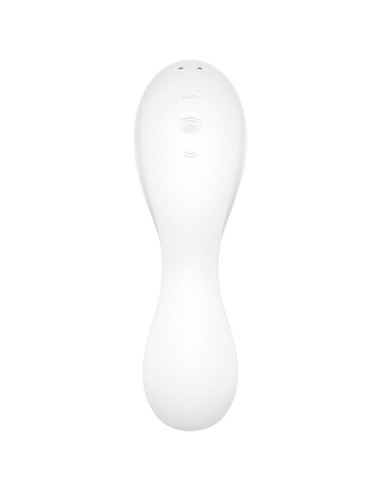 SATISFYER - CURVY TRINITY 5 oro pulsavimo stimuliatorius ir vibratoriaus programėlė, balta
