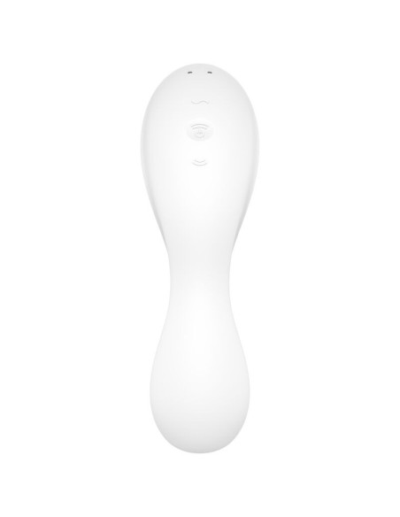 SATISFYER - CURVY TRINITY 5 AIR PULSE STIMULATOR and VIBRATOR APP WHITE