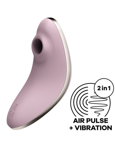 SATISFYER - VULVA LOVER 1 AIR PULSE STIMULATOR and VIBRATOR VIOLET
