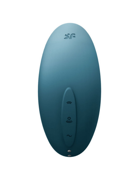SATISFYER - VULVA LOVER 2 AIR PULSE STIMULATOR and VIBRATOR BLUE