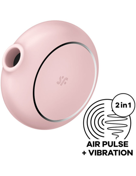 SATISFYER - PRO TO GO 3 DOUBLE AIR PULSE STIMULATOR and VIBRATOR PINK