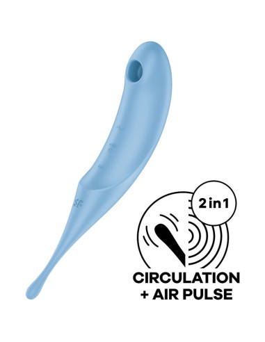 SATISFYER - TWIRLING PRO AIR PULSE STIMULATOR and VIBRATOR RED