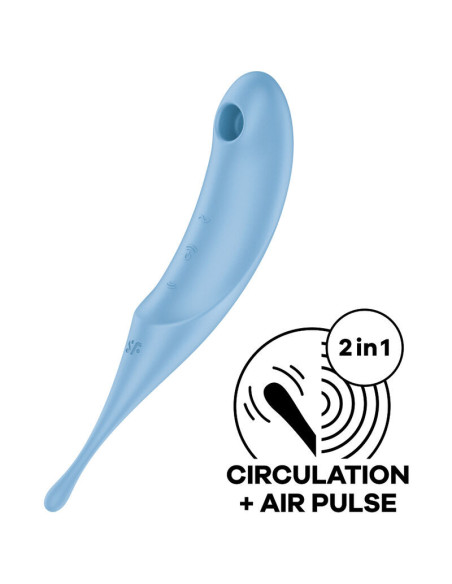 SATISFYER – „TWIRLING PRO“ oro pulsacinis stimuliatorius ir vibratorius, raudonas