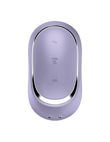SATISFYER - PRO TO GO 2 DVIGUBAS ORO IMPULSUOTOJAS IR VIBRATORIUS VIOLETINIS