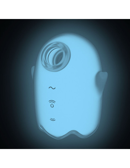 SATISFYER - GLOWING GHOST AIR PULSE and VIBRATOR WHITE