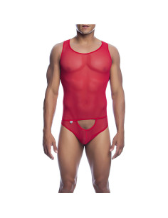 MOB - RAUDONAS PERMATOMAS KOSMETINIS MARŠKINĖLIS, L-XL DYDIS