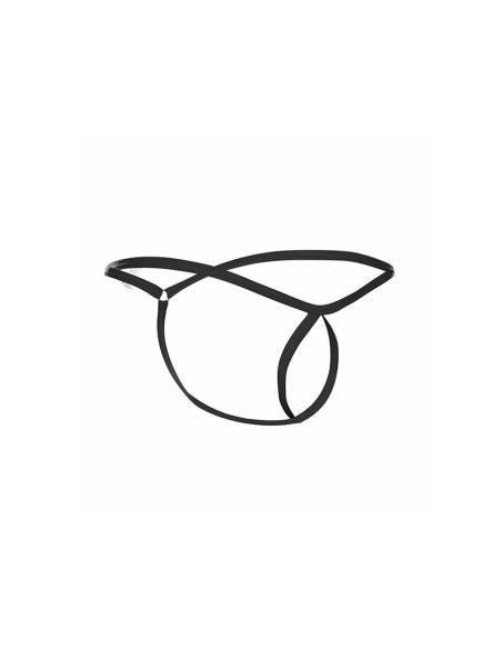 MOB - BLACK TEAR-SHAPED THONG SIZE L-XL